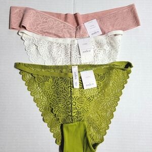 Auden Thongs, Brand new! 3-pair of ladies'  Small (4-6), NWT!